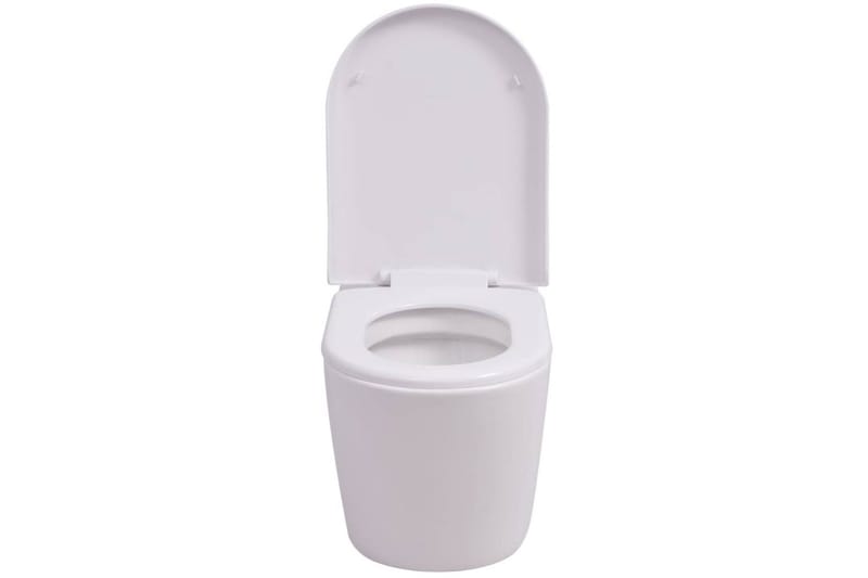 Vegghengt toalett med skjult sisterne hvit keramikk - Vegghengt
