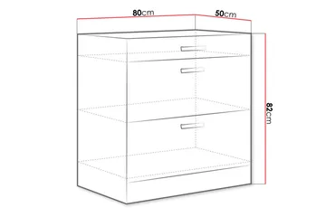 Bianco Skap med dører 80x52x82 cm - Hus & oppussing - Kjøkken & bad - Kjøkken & vaskerom