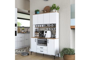 Eligius Høyskap - Hvit/Valnøtt - Hus & oppussing - Kjøkken & bad - Kjøkken & vaskerom