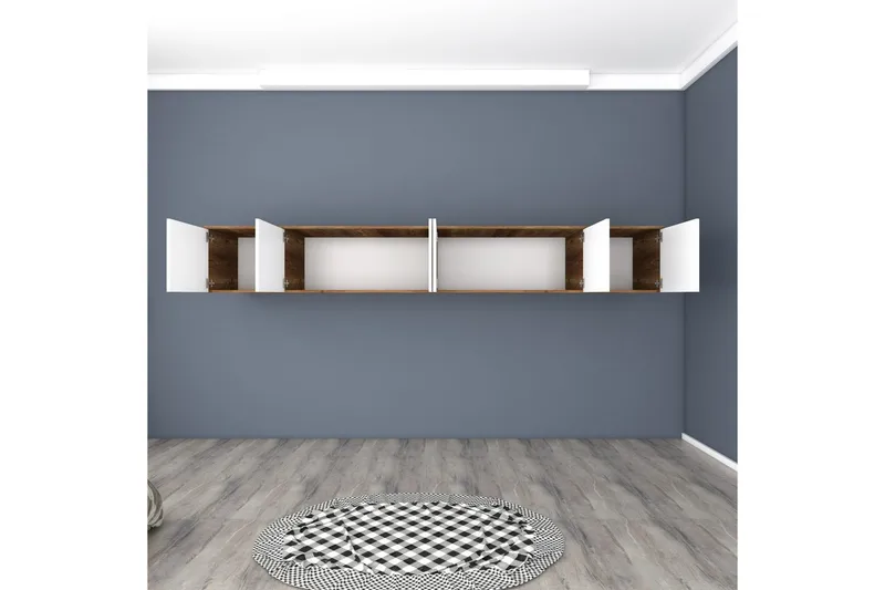 Ervon Veggbrett 243x243 cm - Valnøtt/Hvit - Hus & oppussing - Kjøkken & bad - Kjøkken & vaskerom