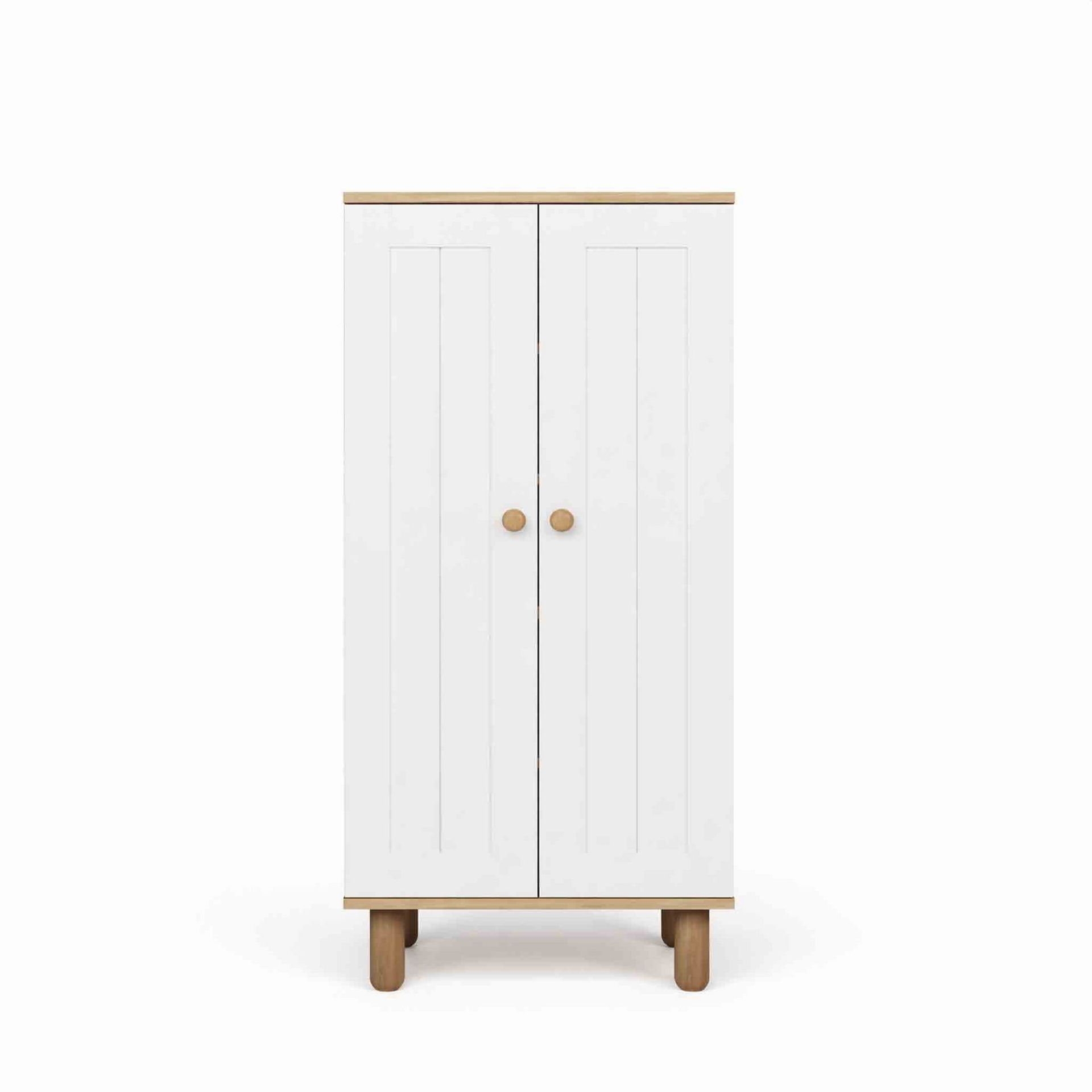 Flerbruks skap Hanah Home Ayka (60 x 129 x 37 cm) Hvit valnøtt - Hvit og valnøtt