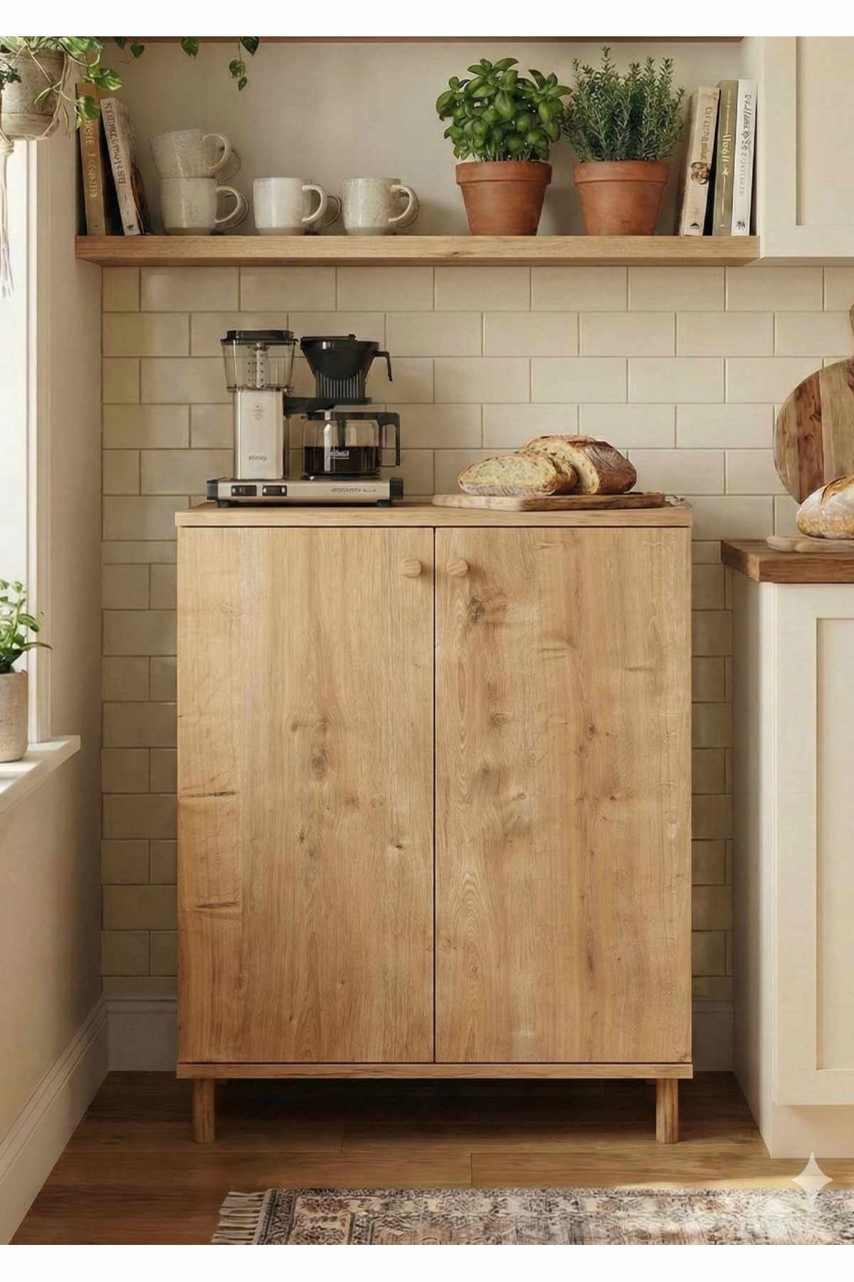 Flerbruks skap Hanah Home Peka Cabinet (60 x 85 x 30 cm) Sapphire Oak - Sapphire Oak