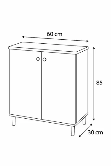 Flerbruks skap Hanah Home Peka Cabinet (60 x 85 x 30 cm) Furu - Furu - Hus & oppussing - Kjøkken & bad - Kjøkken & vaskerom