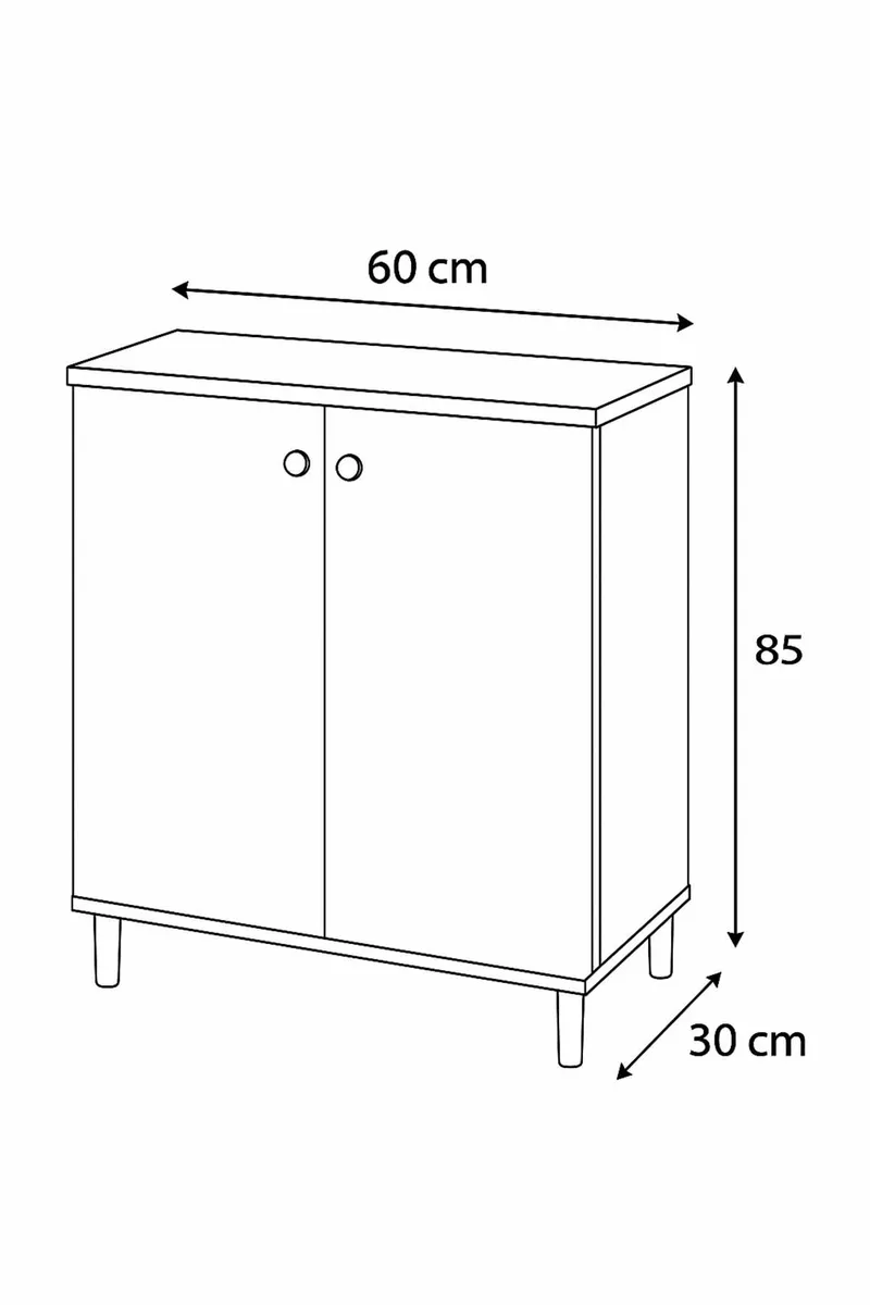 Flerbruks skap Hanah Home Peka Cabinet (60 x 85 x 30 cm) Furu - Furu - Hus & oppussing - Kjøkken & bad - Kjøkken & vaskerom
