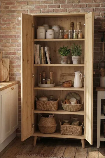 Flerbruks skap Hanah Home Pika Multi (60 x 130 x 30 cm) Sapphire Oak - Sapphire Oak - Hus & oppussing - Kjøkken & bad - Kjøkken & vaskerom