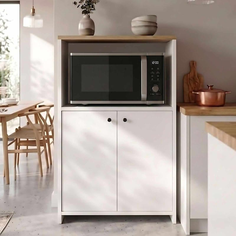 Flerbruksskap Skye Decor Bren (68,6 x 86,8 x 35 cm) Natural White - Naturlig og hvit - Hus & oppussing - Kjøkken & bad - Kjøkken & vaskerom