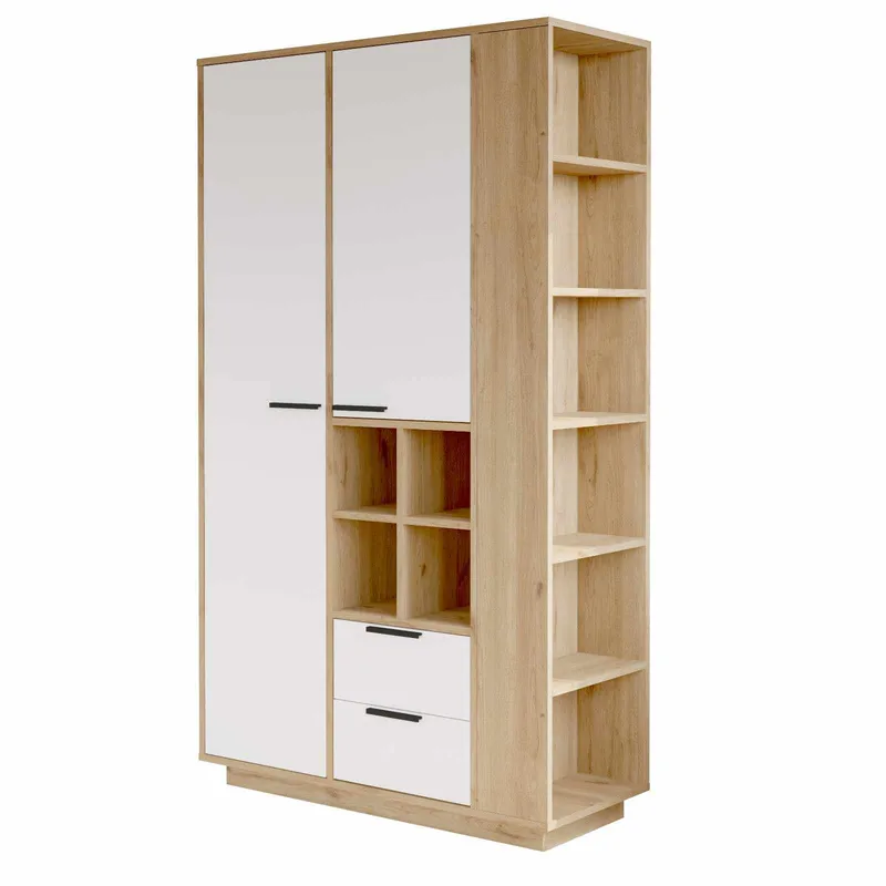 Flerbruksskap Skye Decor Dara (110 x 190 x 45 cm) Natural White, Naturlig og hvit