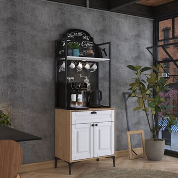 Flerbruksskap Wallxpert Fenn (70 x 184,6 x 40 cm) Valnøtt hvit - Valnøtt og hvit - Hus & oppussing - Kjøkken & bad - Kjøkken & vaskerom