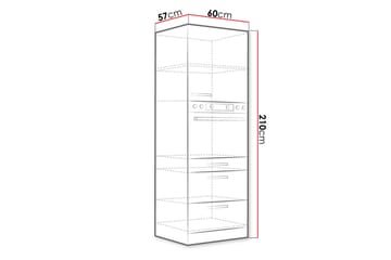 Grey Kjøkkenskap 60x57x210 cm - Hus & oppussing - Kjøkken & bad - Kjøkken & vaskerom