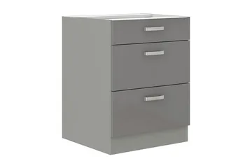 Grey Skap med Skuffer 60x52x82 cm - Hus & oppussing - Kjøkken & bad - Kjøkken & vaskerom