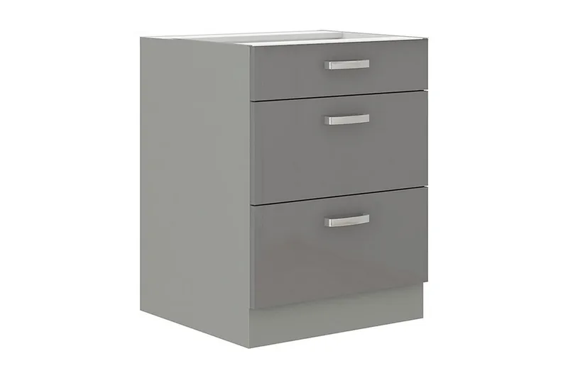 Grey Skap med Skuffer 60x52x82 cm