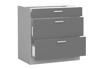 Grey Skap med Skuffer 80x52x82 cm - Hus & oppussing - Kjøkken & bad - Kjøkken & vaskerom