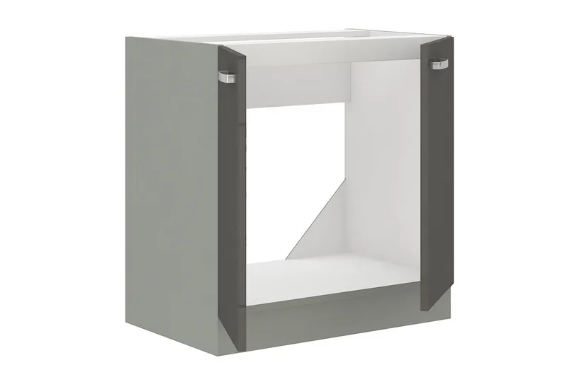 Grey Skap til vaskemaskin 80x50x82 cm - Grå - Hus & oppussing - Kjøkken & bad - Kjøkken & vaskerom