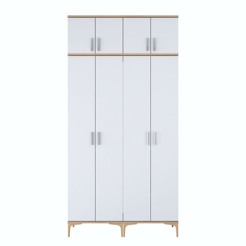 Hallstativ Wallxpert Fenn EA161 (120 x 240 x 37,5 cm) valnøtt hvit - Valnøtt og hvit - Hus & oppussing - Kjøkken & bad - Kjøkken & vaskerom