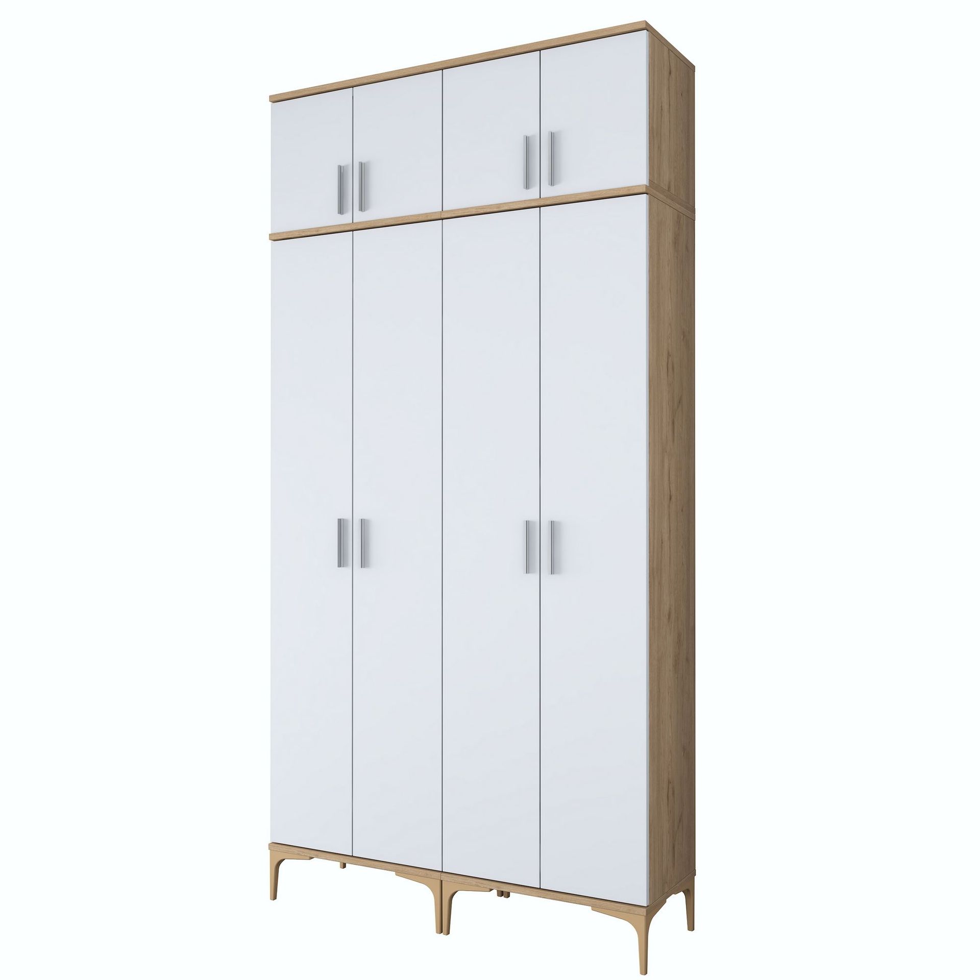 Hallstativ Wallxpert Fenn EA161 (120 x 240 x 37,5 cm) valnøtt hvit - Valnøtt og hvit