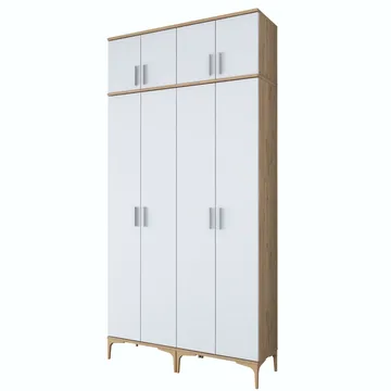 Hallstativ Wallxpert Fenn EA161 (120 x 240 x 37,5 cm) valnøtt hvit - Valnøtt og hvit - Hus & oppussing - Kjøkken & bad - Kjøkken & vaskerom