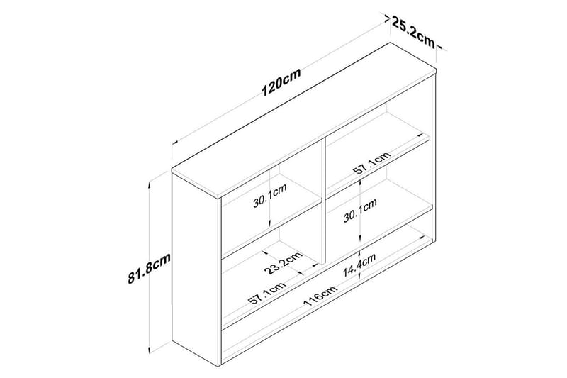 Heba TV-skap 120 cm - Hvit - Hus & oppussing - Kjøkken & bad - Kjøkken & vaskerom