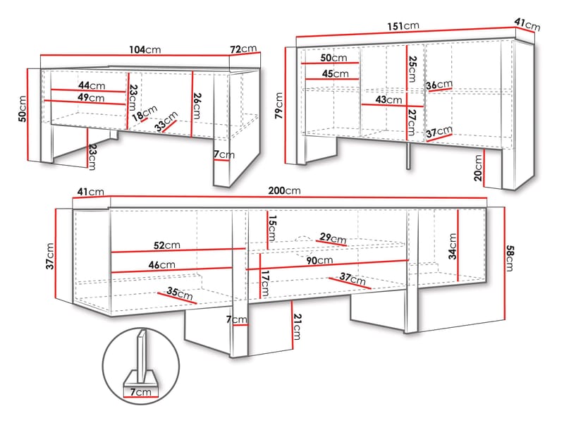 Calvenn Møbelsett for Stue - Hus & oppussing - Kjøkken & bad - Kjøkken & vaskerom - Kjøkkenmøbler