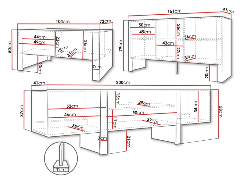 Calvenn Møbelsett for Stue - Møbler - Møbelsett - Møbelsett til stue