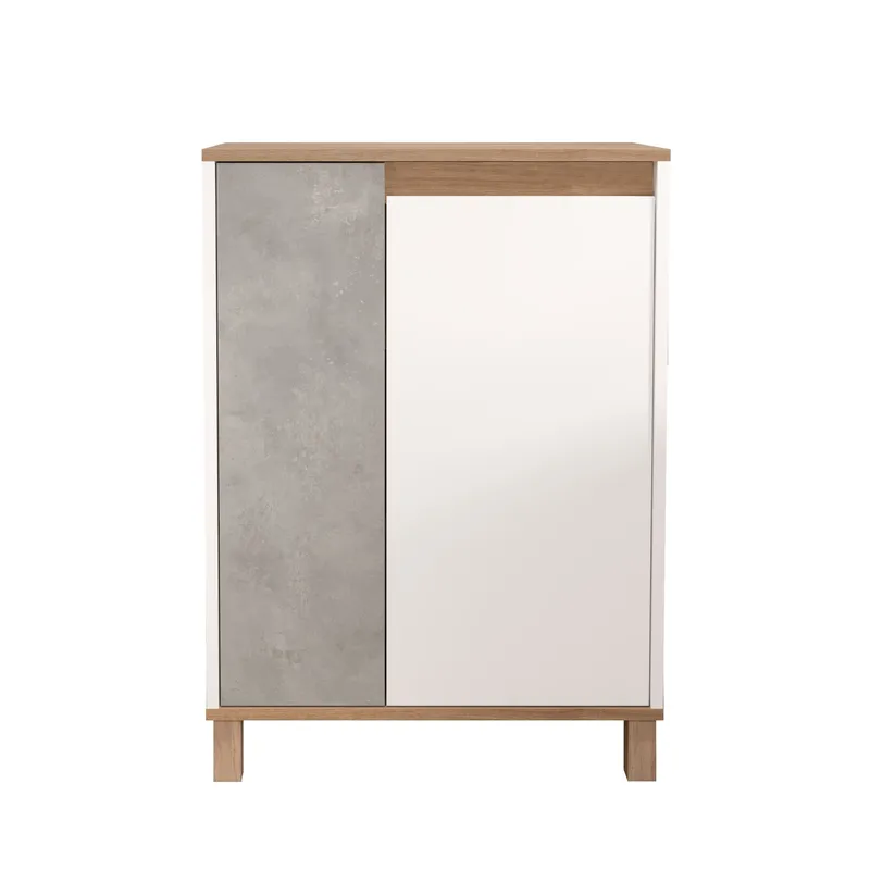 Flerbruks skap Hanah Home Nord (69,7 x 97 x 40 cm) Hvit eik grå, Hvit eik grå