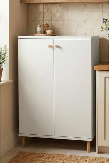 Flerbruks skap Hanah Home Peka Cabinet (60 x 85 x 30 cm) Hvit - Hvit - Hus & oppussing - Kjøkken & bad - Kjøkken & vaskerom