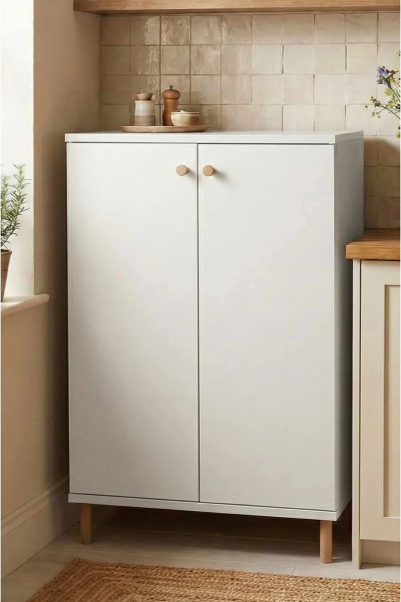 Flerbruks skap Hanah Home Peka Cabinet (60 x 85 x 30 cm) Hvit - Hvit - Hus & oppussing - Kjøkken & bad - Kjøkken & vaskerom