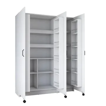 Flerbruks skap Wallxpert Nyra (135 x 180 x 42 cm) hvit - Hvit - Hus & oppussing - Kjøkken & bad - Kjøkken & vaskerom