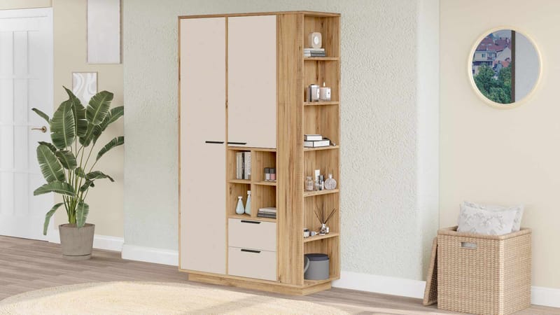 Flerbruksskap Skye Decor Dara (110 x 190 x 45 cm) Atlantic Pine - Atlantic Pine - Hus & oppussing - Kjøkken & bad - Kjøkken & vaskerom