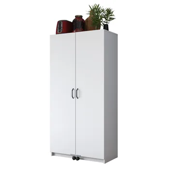 Flerbruksskap Wallxpert Kira hylle (90 x 180 x 42 cm) Hvit - Hvit - Hus & oppussing - Kjøkken & bad - Kjøkken & vaskerom