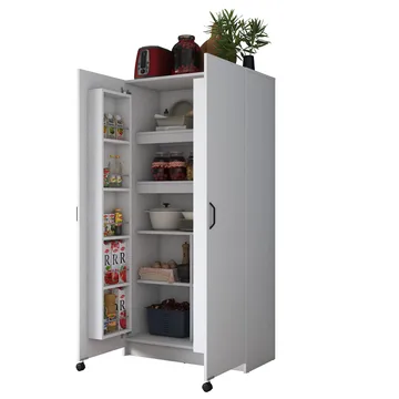 Flerbruksskap Wallxpert Kira hylle (90 x 180 x 42 cm) Hvit - Hvit - Hus & oppussing - Kjøkken & bad - Kjøkken & vaskerom