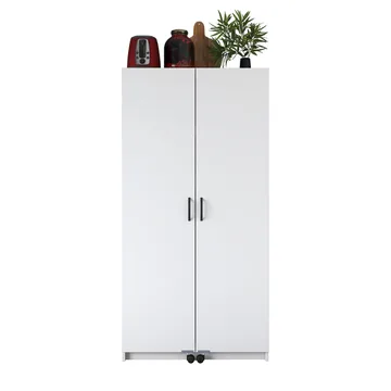 Flerbruksskap Wallxpert Kira hylle (90 x 180 x 42 cm) Hvit - Hvit - Hus & oppussing - Kjøkken & bad - Kjøkken & vaskerom