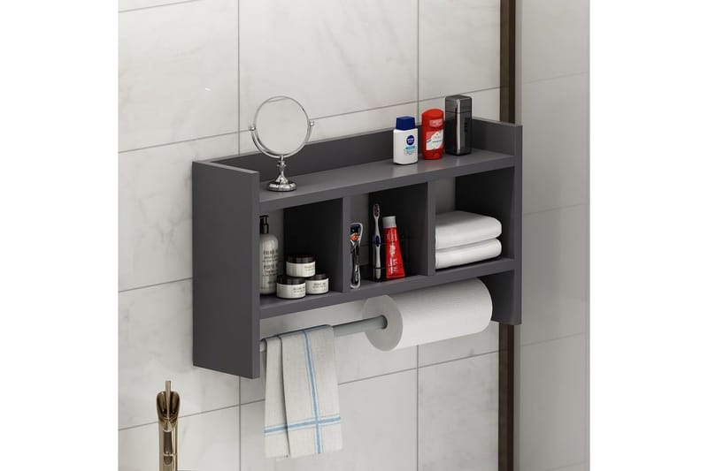 Hyller Homitis Harlee hylle 63,6x14,6 cm Antrasitt - Hus & oppussing - Kjøkken & bad - Kjøkken & vaskerom