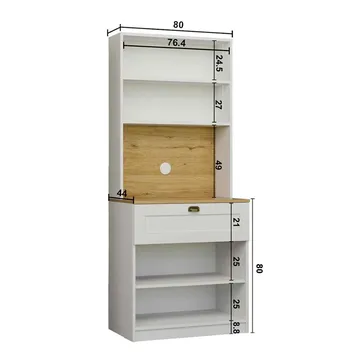 Kaffestasjon Hanah Home Nero Solo 1600-225 (80 x 190 x 44 cm) Hvit - Hvit - Hus & oppussing - Kjøkken & bad - Kjøkken & vaskerom