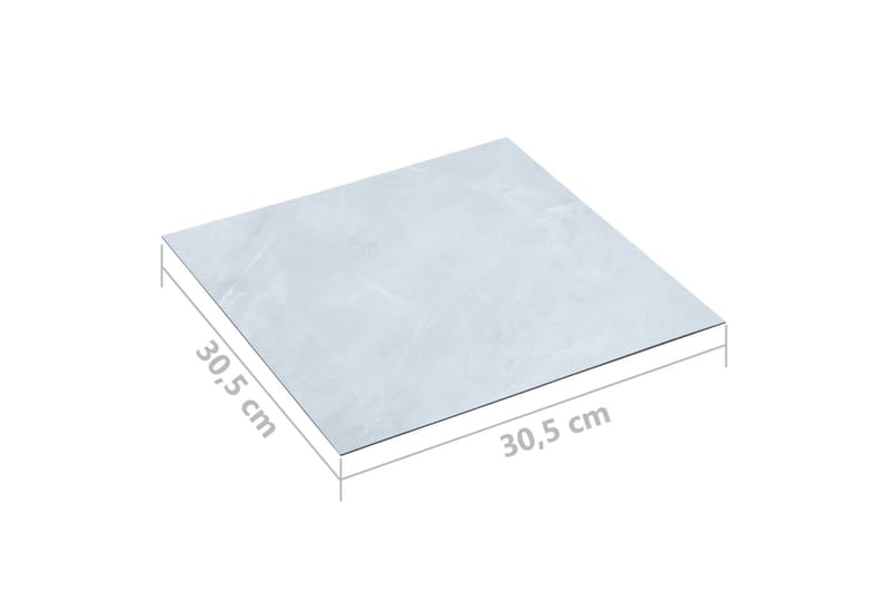 Selvklebende gulvplanker 20 stk PVC 1,86 m² hvit marmor - Hvit - Hus & oppussing - Bygg - Gulv, vegg & tak - Gulv - Laminatgulv