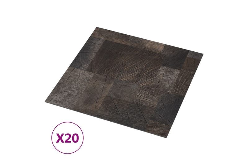 Selvklebende gulvplanker 20 stk PVC 1,86 m² trestruktur - Brun - Hus & oppussing - Bygg - Gulv, vegg & tak - Gulv - Laminatgulv