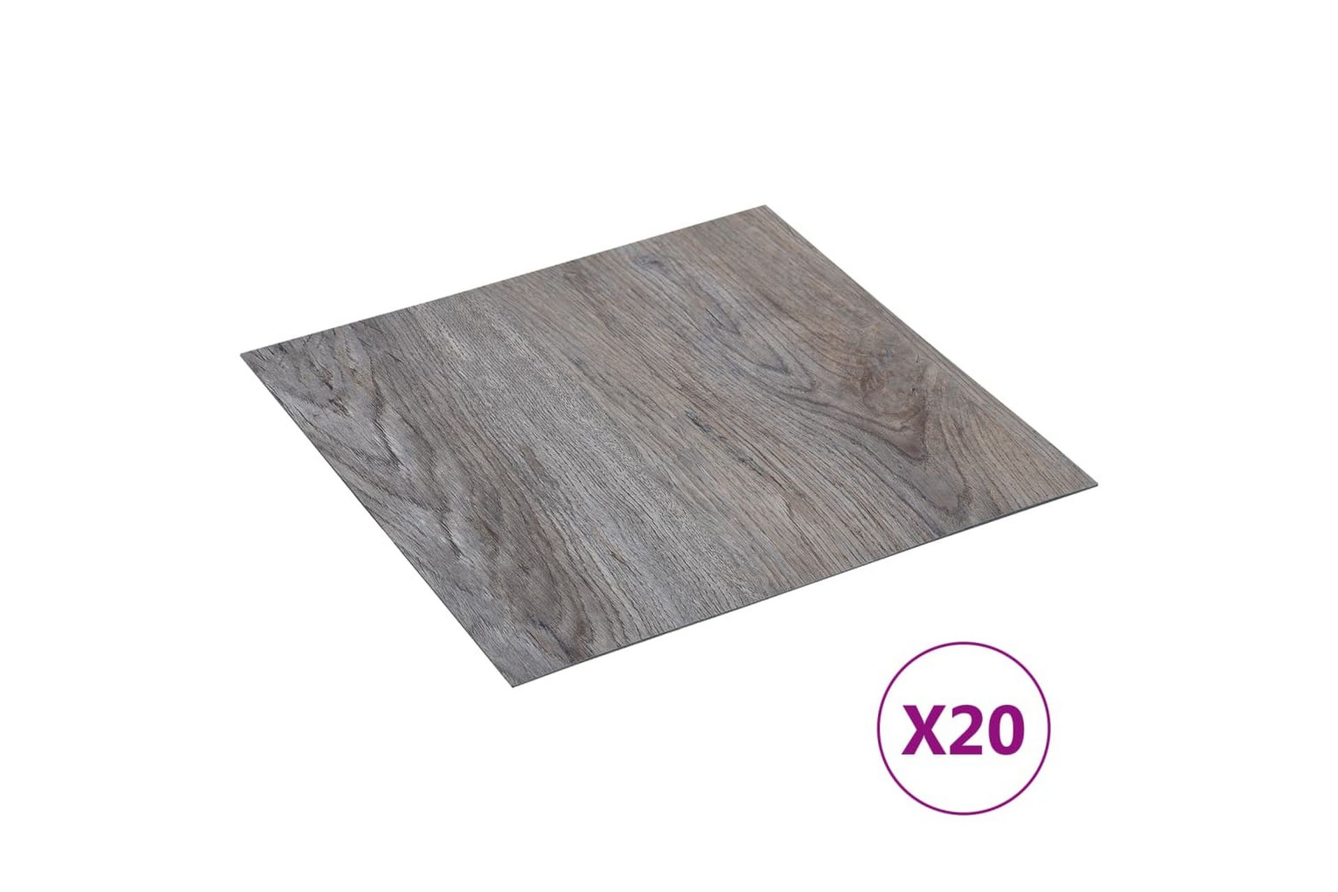 Selvklebende gulvplanker 20 stk PVC 1,86 m² lysebrun - Brun - Hus & oppussing - Bygg - Gulv, vegg & tak - Gulv - Laminatgulv