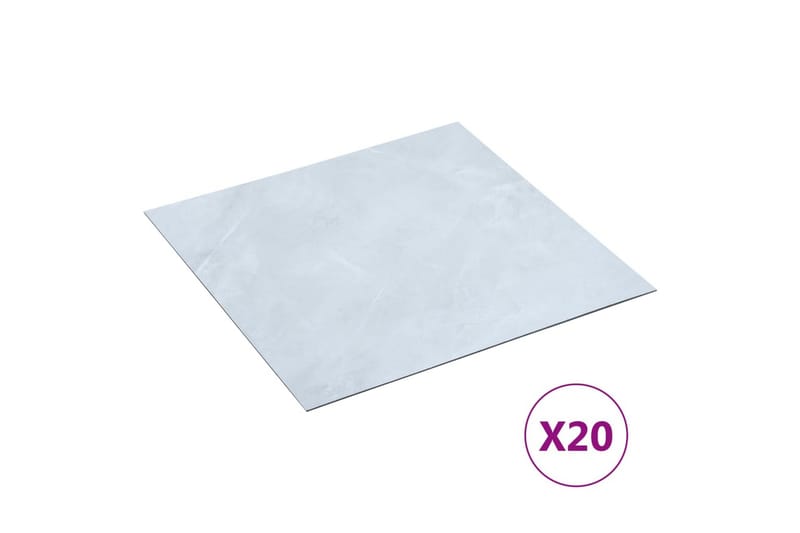 Selvklebende gulvplanker 20 stk PVC 1,86 m² hvit marmor - Hvit - Hus & oppussing - Bygg - Gulv, vegg & tak - Gulv - Laminatgulv
