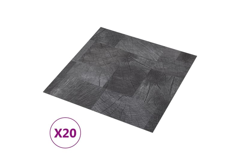 Selvklebende gulvplanker 20 stk PVC 1,86 m² trestruktur - Grå - Hus & oppussing - Bygg - Gulv, vegg & tak - Gulv - Laminatgulv