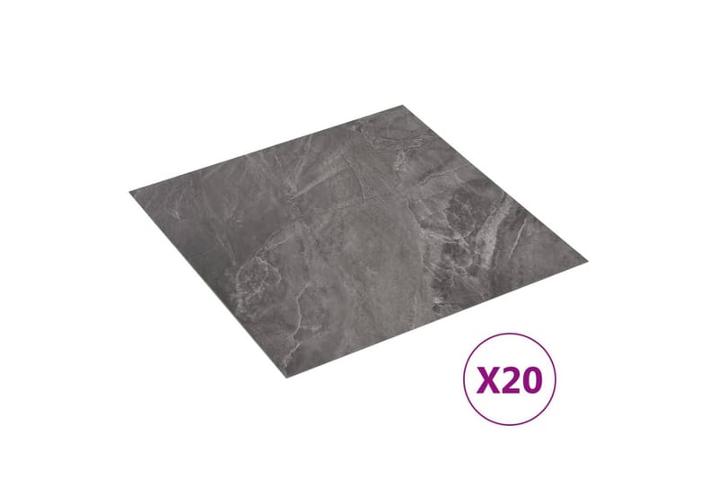Selvklebende gulvplanker 20 stk PVC 1,86 m² svart mønster - Svart - Hus & oppussing - Bygg - Gulv, vegg & tak - Gulv - Laminatgulv
