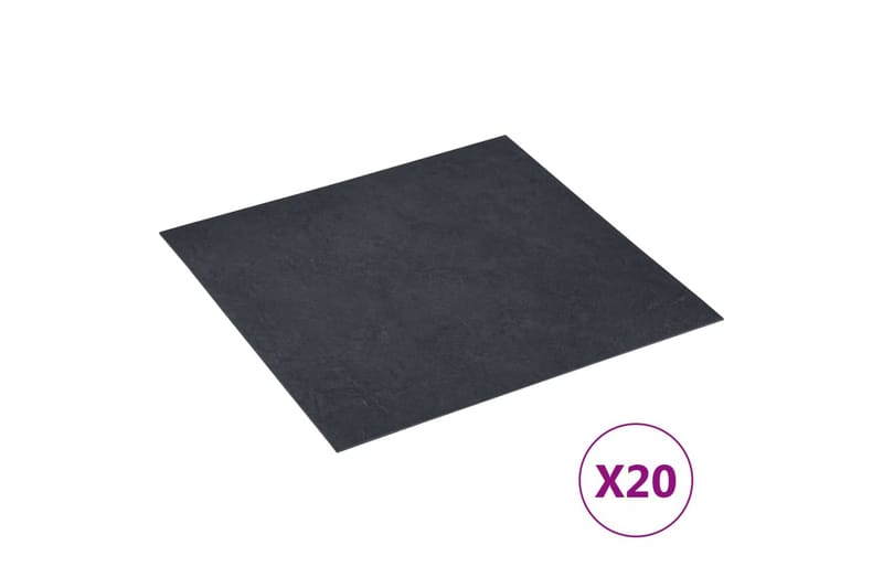 Selvklebende gulvplanker 20 stk PVC 1,86 m² svart marmor - Svart - Hus & oppussing - Bygg - Gulv, vegg & tak - Gulv - Laminatgulv