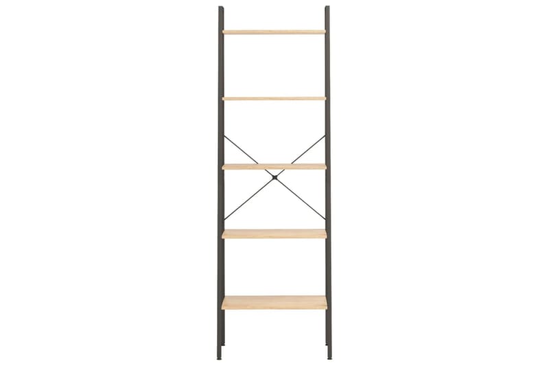 beBasic Gulvhylle 5 etasjer lysebrun og svart 56x35x174 cm - Brun - Oppbevaring - Hyller - Hylleplan & hyllekonsoll
