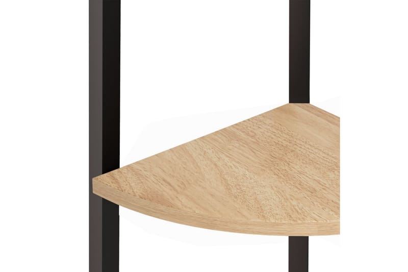 beBasic Hjørnehylle 3 etasjer lysebrun og svart 45,5x31,5x120 cm - Brun - Oppbevaring - Hyller - Hjørnehylle