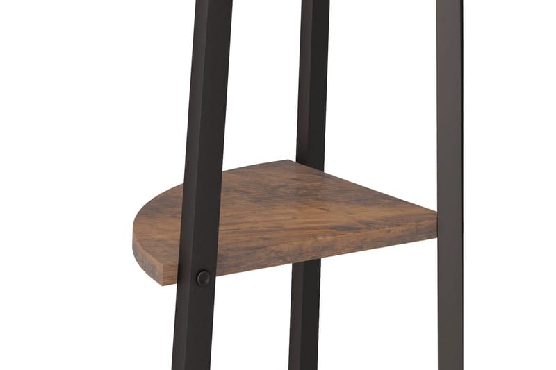 beBasic Hjørnehylle 4 etasjer mørkebrun og svart 45,5x31,5x150 cm - Brun - Oppbevaring - Hyller - Hjørnehylle