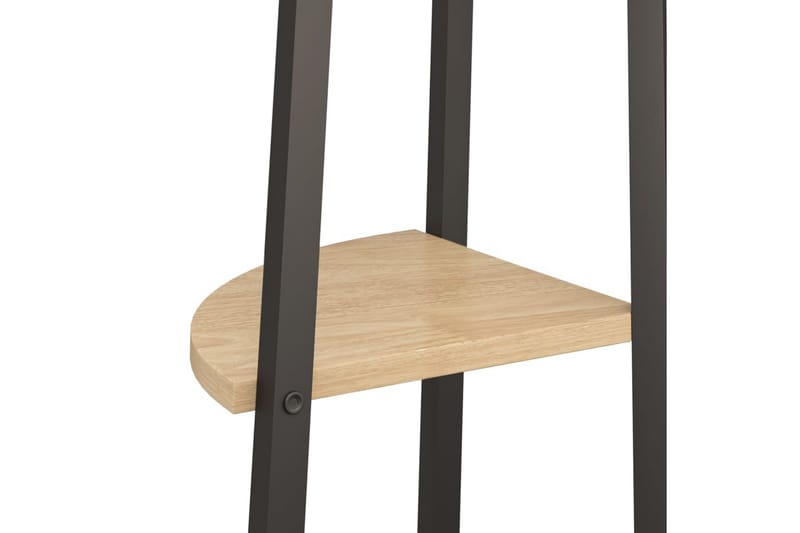 beBasic Hjørnehylle 5 etasjer lysebrun og svart 45,5x31,5x180 cm - Brun - Oppbevaring - Hyller - Hjørnehylle