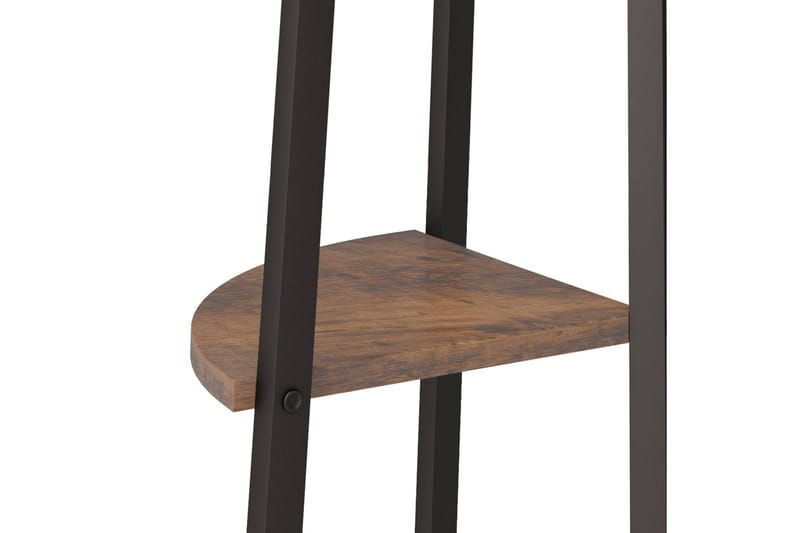beBasic Hjørnehylle 5 etasjer mørkebrun og svart 45,5x31,5x180 cm - Brun - Oppbevaring - Hyller - Hjørnehylle