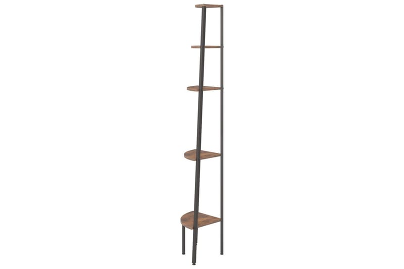 beBasic Hjørnehylle 5 etasjer mørkebrun og svart 45,5x31,5x180 cm - Brun - Oppbevaring - Hyller - Hjørnehylle