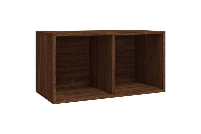beBasic Oppbevaringsboks for vinyl brun eik 71x34x36 cm konstruert tre - Brun - Oppbevaring - Hyller - Hylleplan & hyllekonsoll