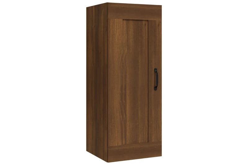 beBasic Vegghengt skap brun eik 35x34x90 cm konstruert tre - Brun - Oppbevaring - Hyller - Hylleplan & hyllekonsoll