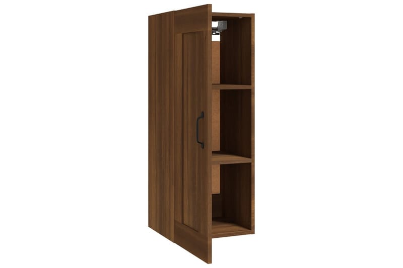 beBasic Vegghengt skap brun eik 35x34x90 cm konstruert tre - Brun - Oppbevaring - Hyller - Hylleplan & hyllekonsoll