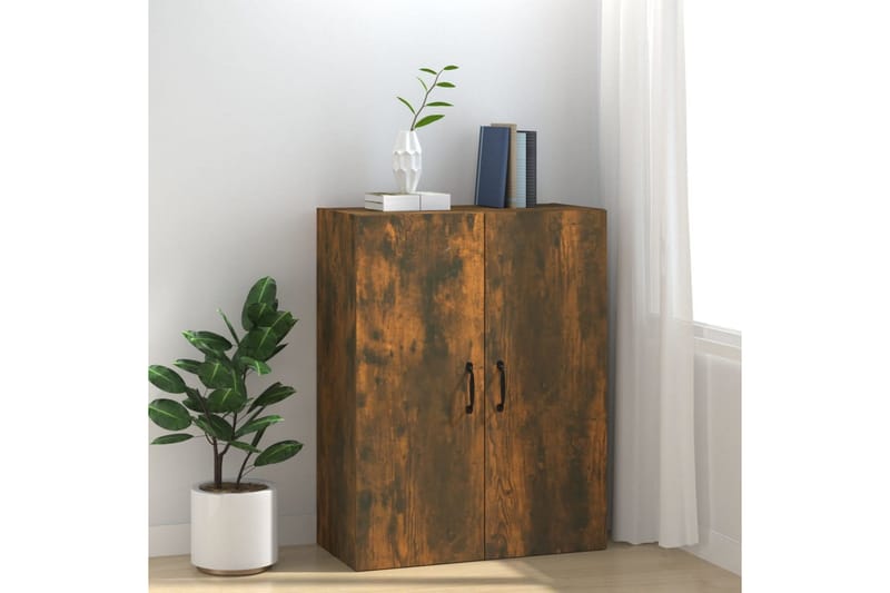 beBasic Vegghengt skap røkt eik 69,5x34x90 cm konstruert tre - Brun - Oppbevaring - Hyller - Hylleplan & hyllekonsoll